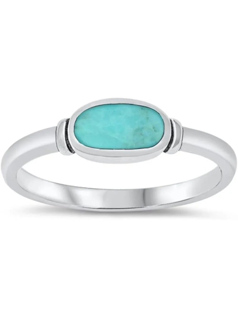 Custom Color Sterling Silver Oval Ring - Elegant Jewelry for Any Occasion